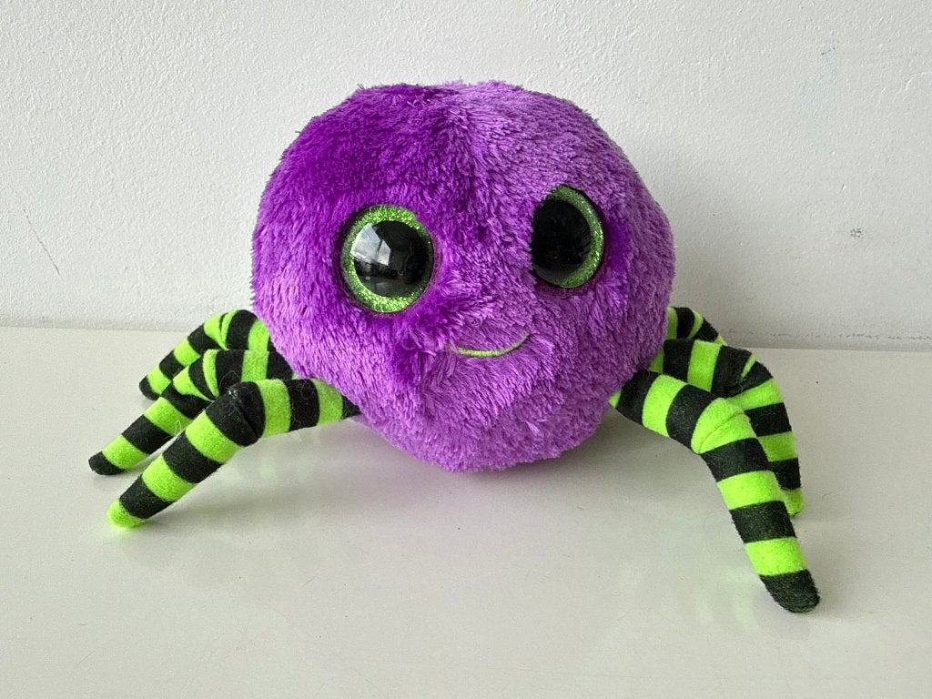 Knuffel spin paars Crawly 15cm / Ty Beanie Boo's / Halloween, Paars, Overige typen, Ophalen of Verzenden, Zo goed als nieuw