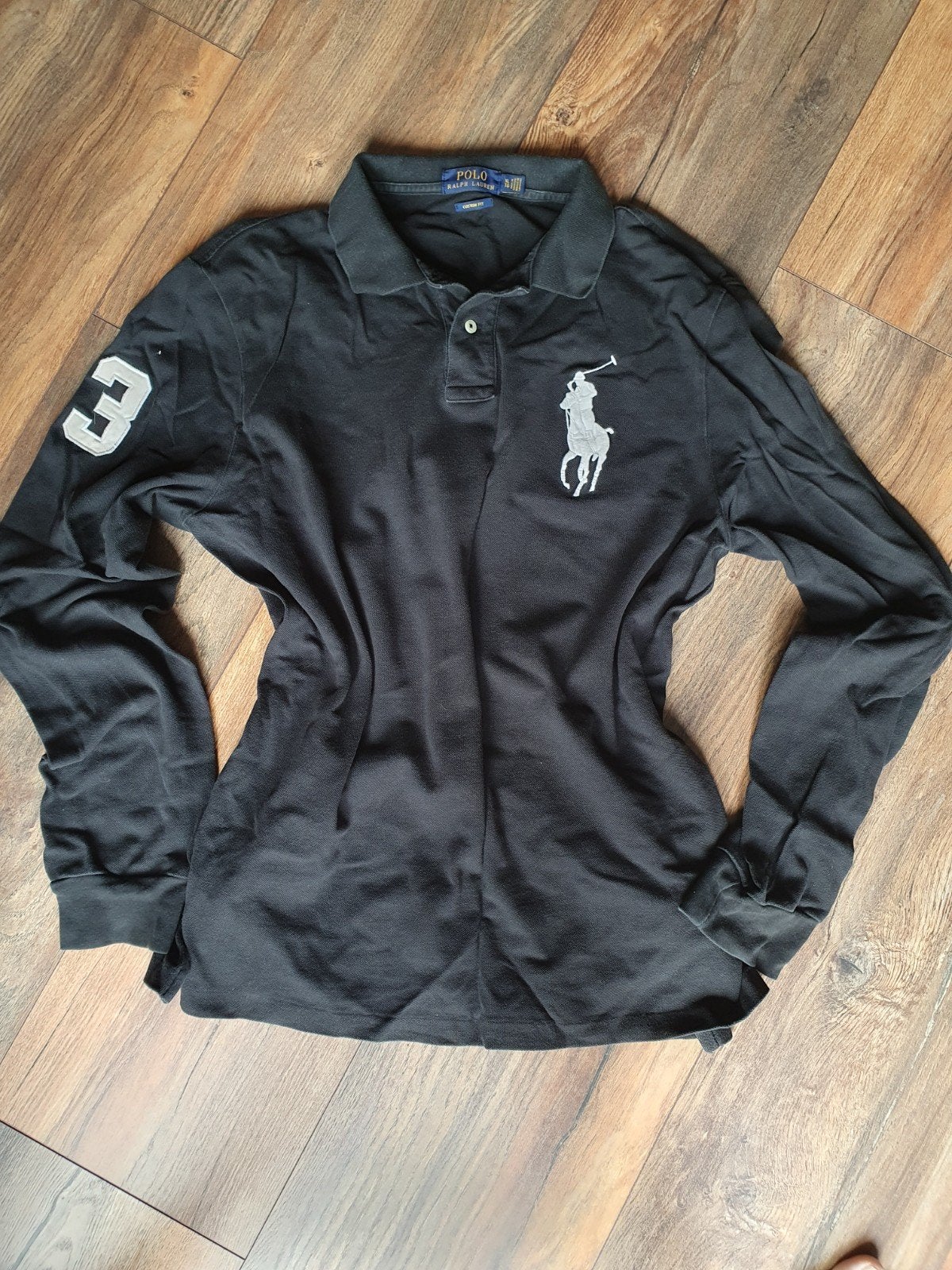 Polo Ralph Lauren Custom Fit Longsleeve Zwart XL, Ophalen of Verzenden