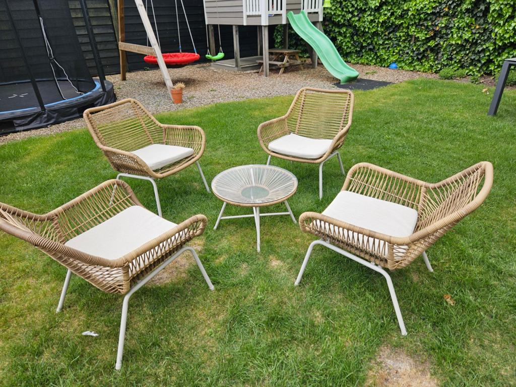Kunststof rotan tuinset, Tuin en Terras, Ophalen, Zo goed als nieuw, Kunststof