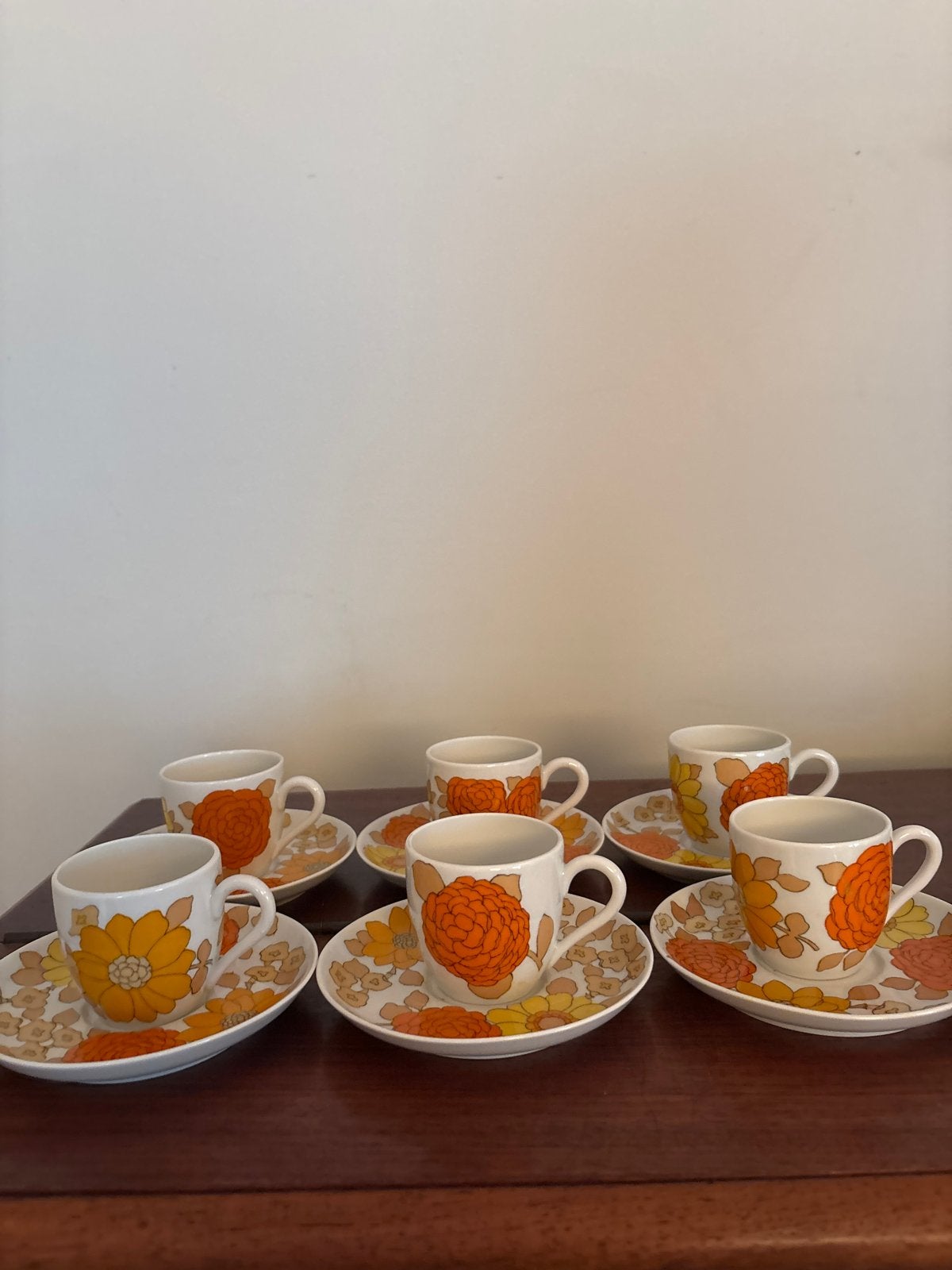Vintage Pillewuyt France Logarno Koffiekopjes Set, Antiek en Kunst, Ophalen