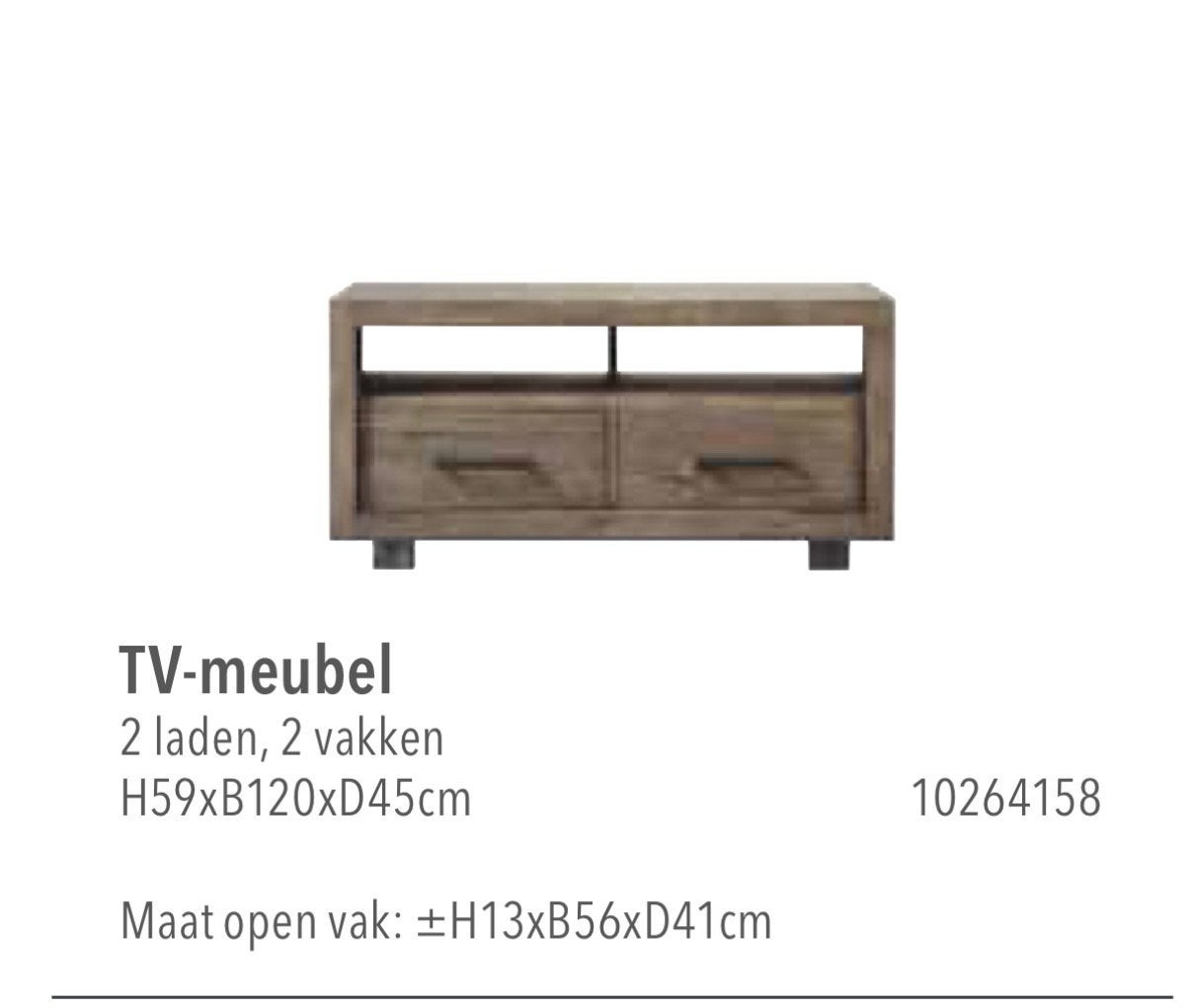 Pronto Alesio TV-meubel met 2 laden en 2 vakken, Gebruikt, 100 tot 150 cm, Ophalen of Verzenden, Minder dan 100 cm