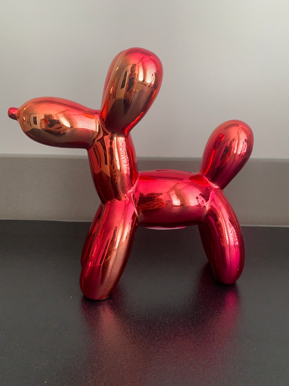Spaarpot in Jef Koons stijl roze oranje metallic, Ophalen of Verzenden, Roze, Overige typen, 22 cm