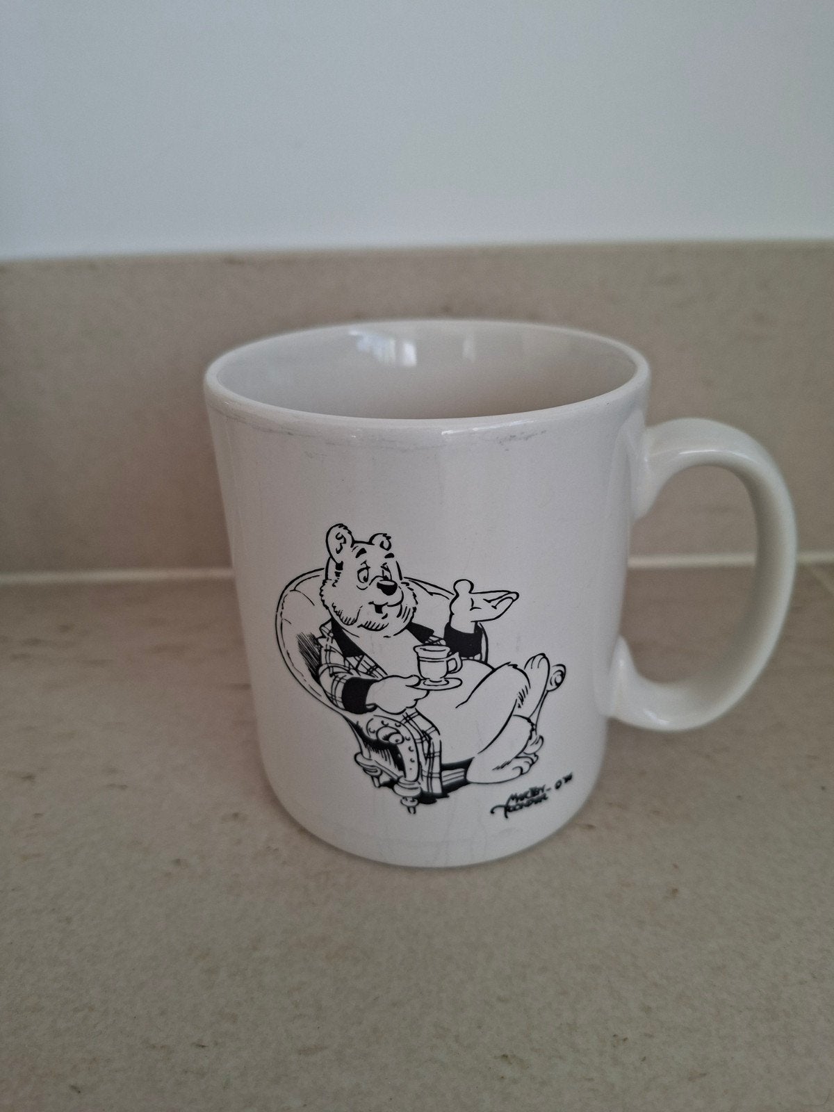 mok/beker met afbeelding Olivier B Bommel Marten Toonder, Ophalen of Verzenden, Overige figuren, Zo goed als nieuw, Gebruiksvoorwerp