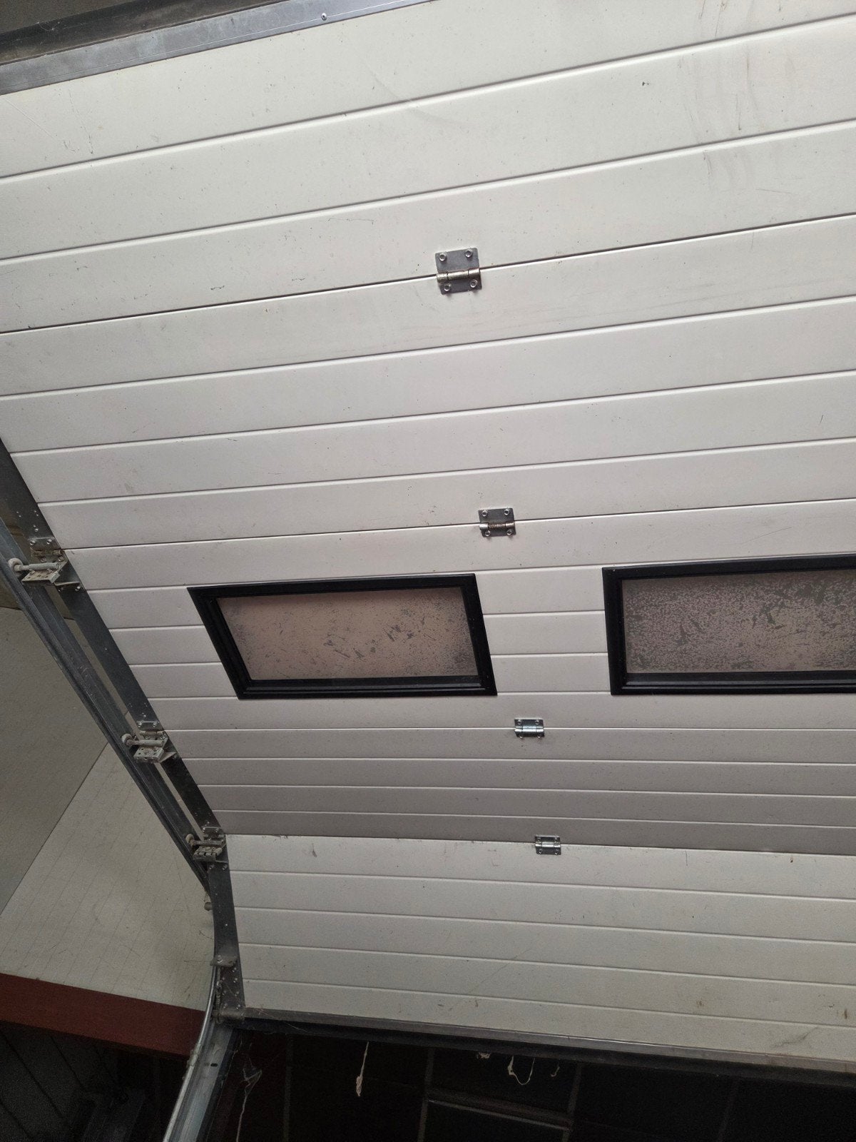 Overheaddeur 330 br x 285 h, Doe-het-zelf en Verbouw, Deuren en Horren, Ophalen, Kunststof, Gebruikt, Garagedeur