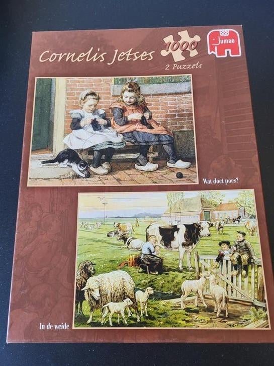 Jumbo Cornelis Jetses 2x 1000 stukjes puzzel, nr 81118., Ophalen of Verzenden, 500 t/m 1500 stukjes, Zo goed als nieuw, Legpuzzel