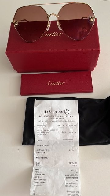 Prachtige originele Cartier zonnebril, Ophalen, Zo goed als nieuw, Zonnebril, Overige merken