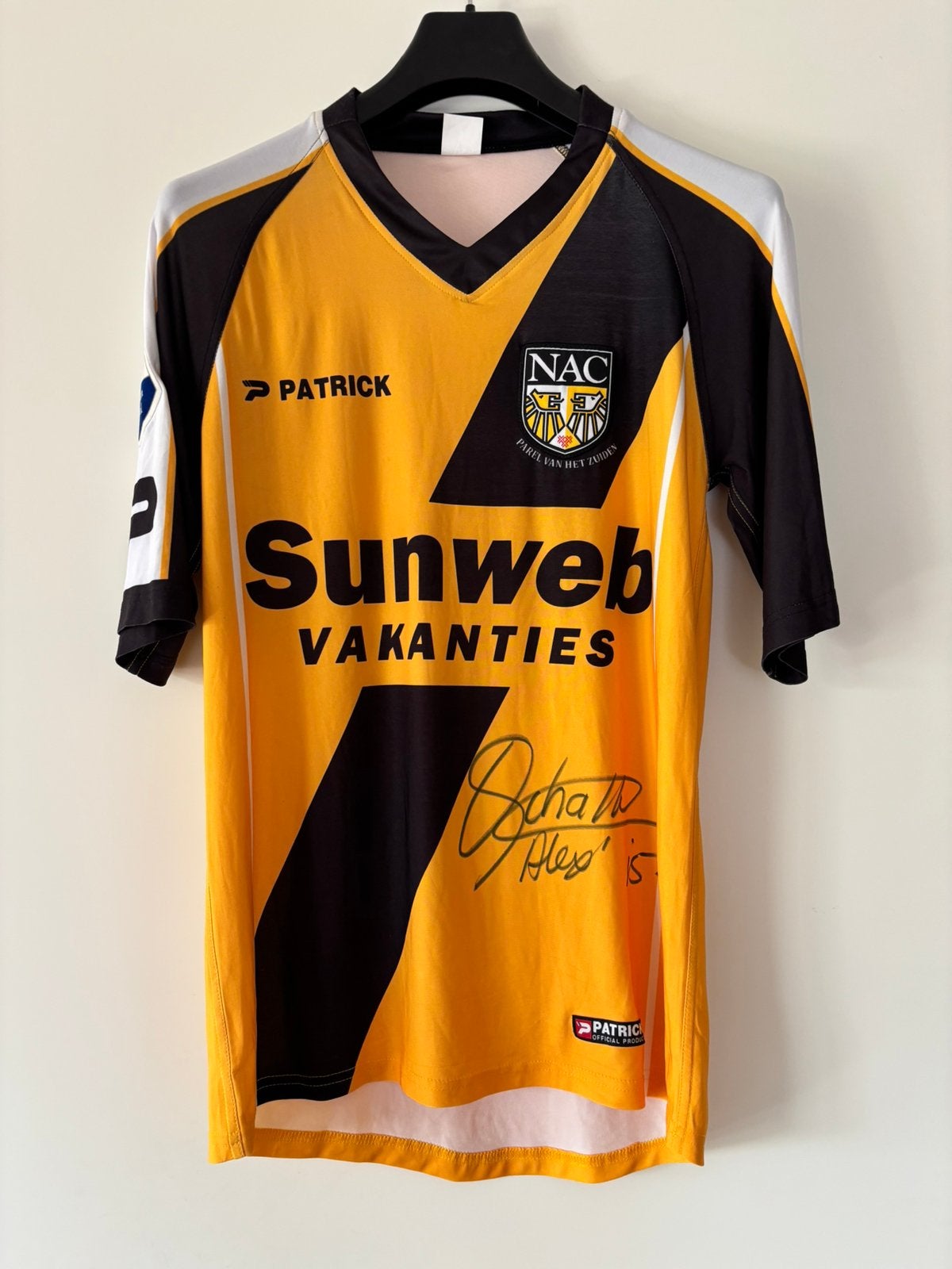 NAC Breda shirt gesigneerd matchworn Alex Schalk  2011-12, Ophalen of Verzenden, Zo goed als nieuw, Shirt