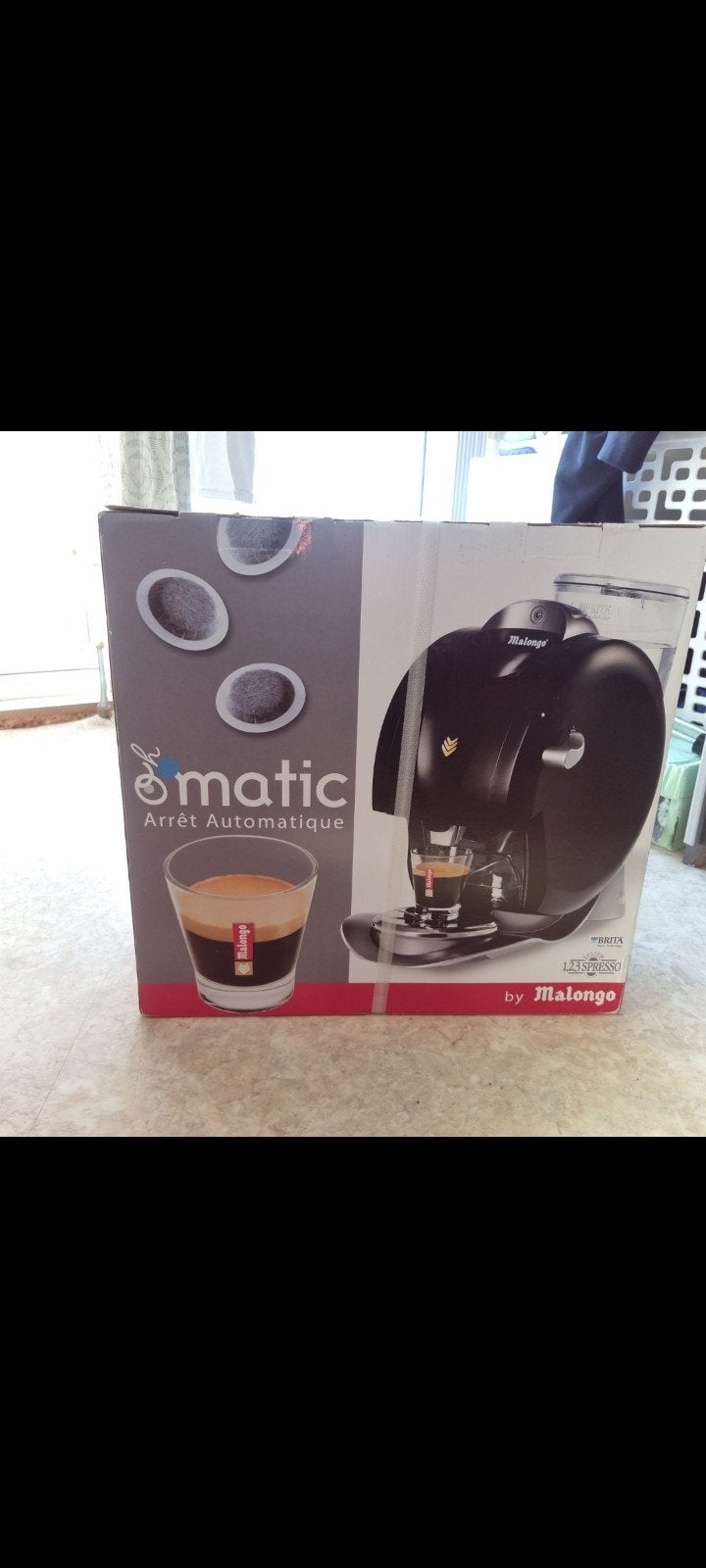 Malongo Matic 16 bar espresso apparaat - Nieuw in doos, Ophalen, Nieuw, Espresso apparaat, Koffiepads en cups