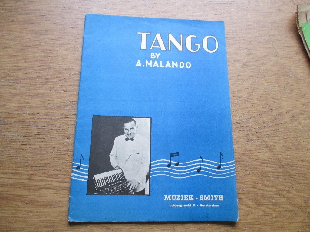 Tango bladmuziek van A. Malando - Muziek Smith, Latin en Salsa, Gebruikt, Ophalen of Verzenden, Accordeon