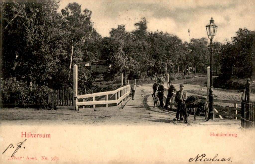 Hilversum Hondenbrug Vivat no 3571 # 390, Verzamelen, Verzenden, Voor 1920, Gelopen, Noord-Holland