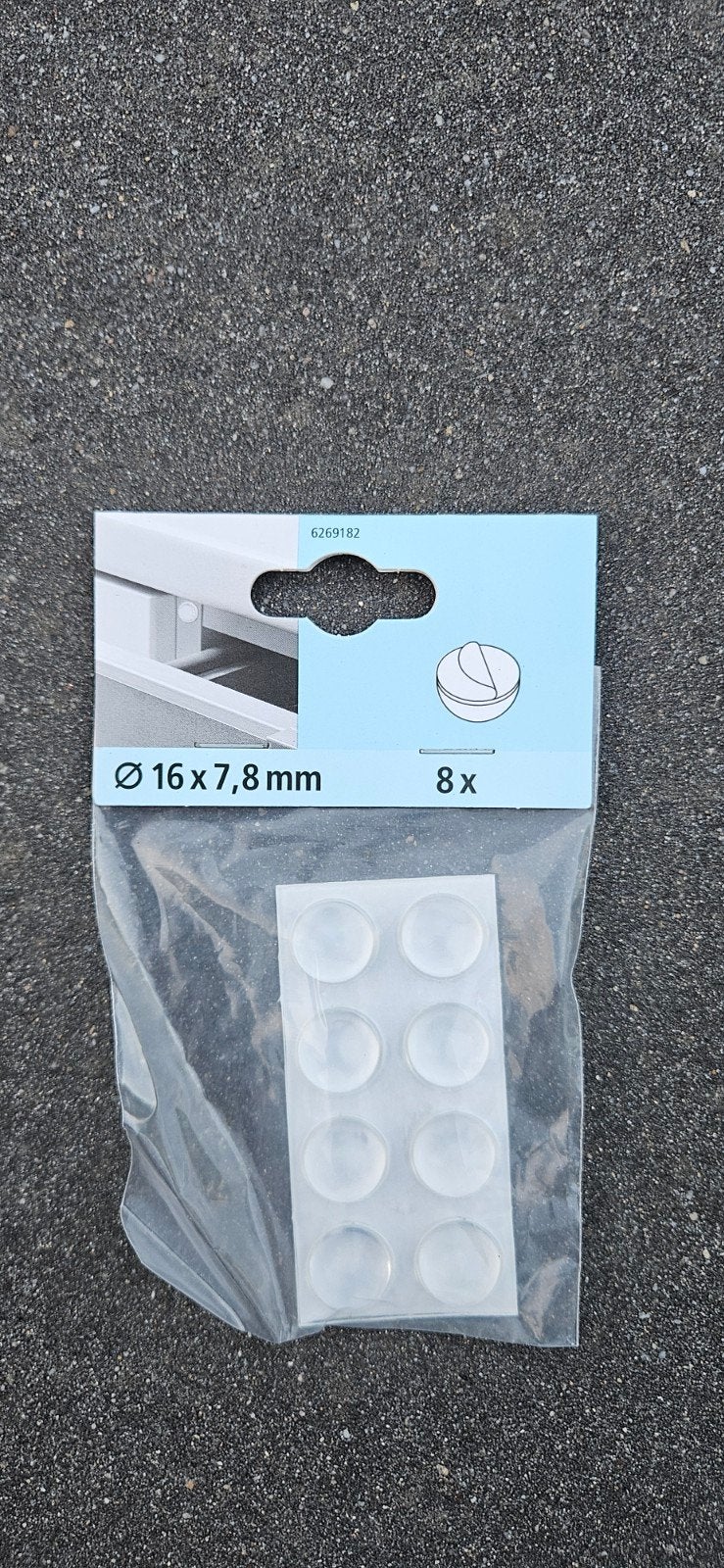 Zelfklevende meubelstoppers Ø 16 x 7,8 mm (8 stuks), Ophalen of Verzenden, Nieuw, Minder dan 50 mm, Overige typen
