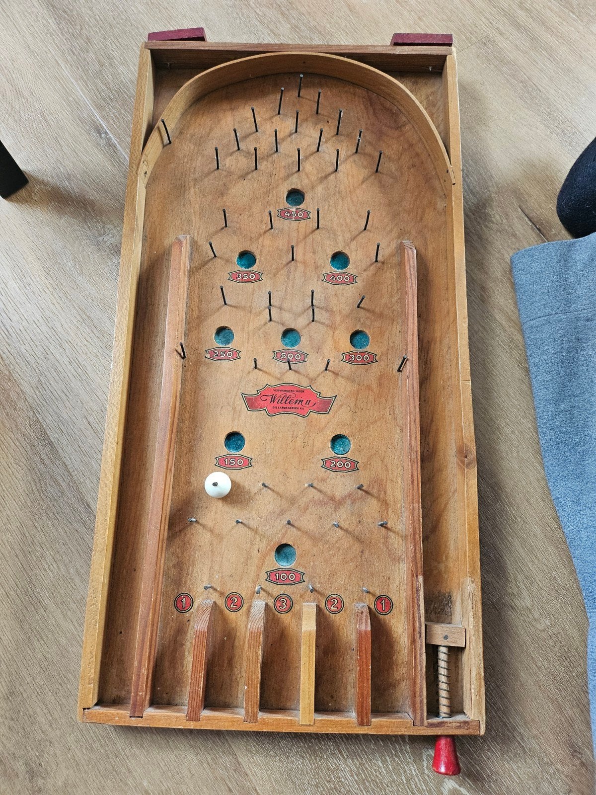 oud houten flipperkast - Willem II, Antiek en Kunst, Ophalen of Verzenden