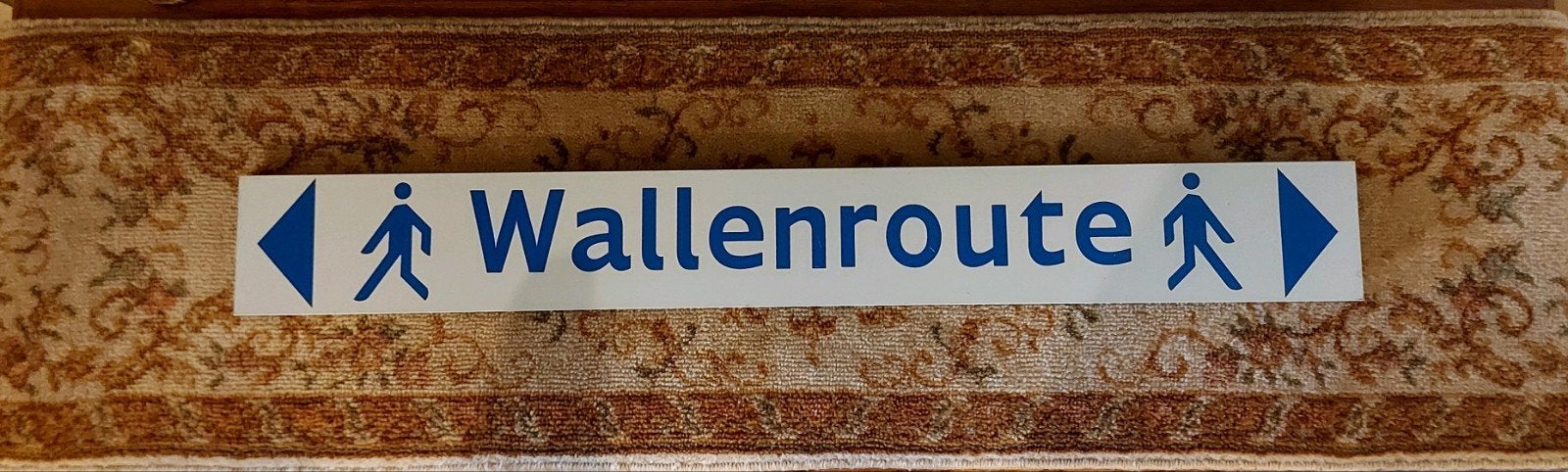 Tweezijdig bewegwijzeringsbord Wallenroute, Ophalen of Verzenden