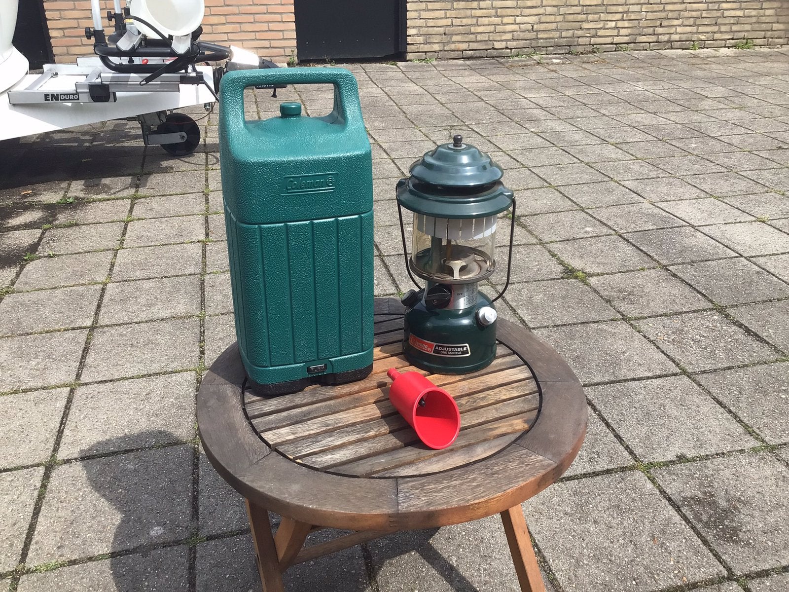Coleman benzinelamp, Ophalen, Gebruikt
