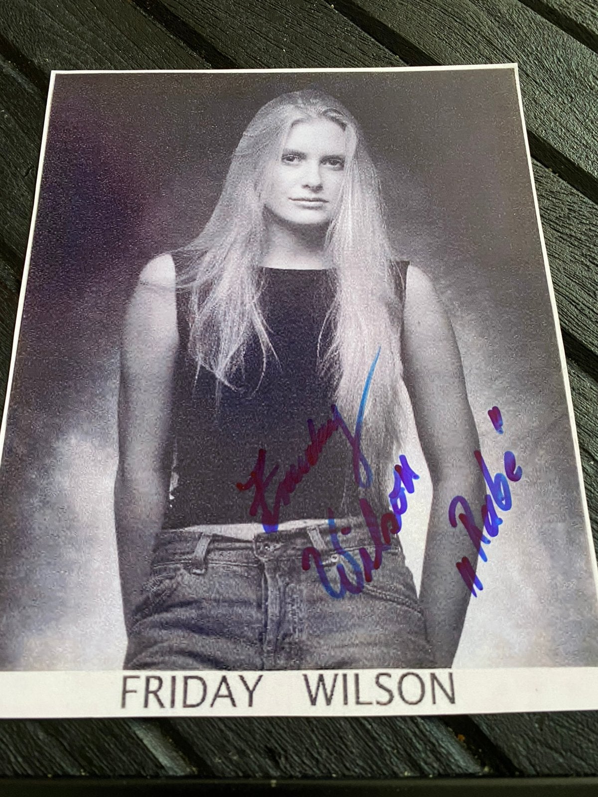 Filmster handtekening friday wilson, Ophalen of Verzenden, Zo goed als nieuw, Foto of Kaart