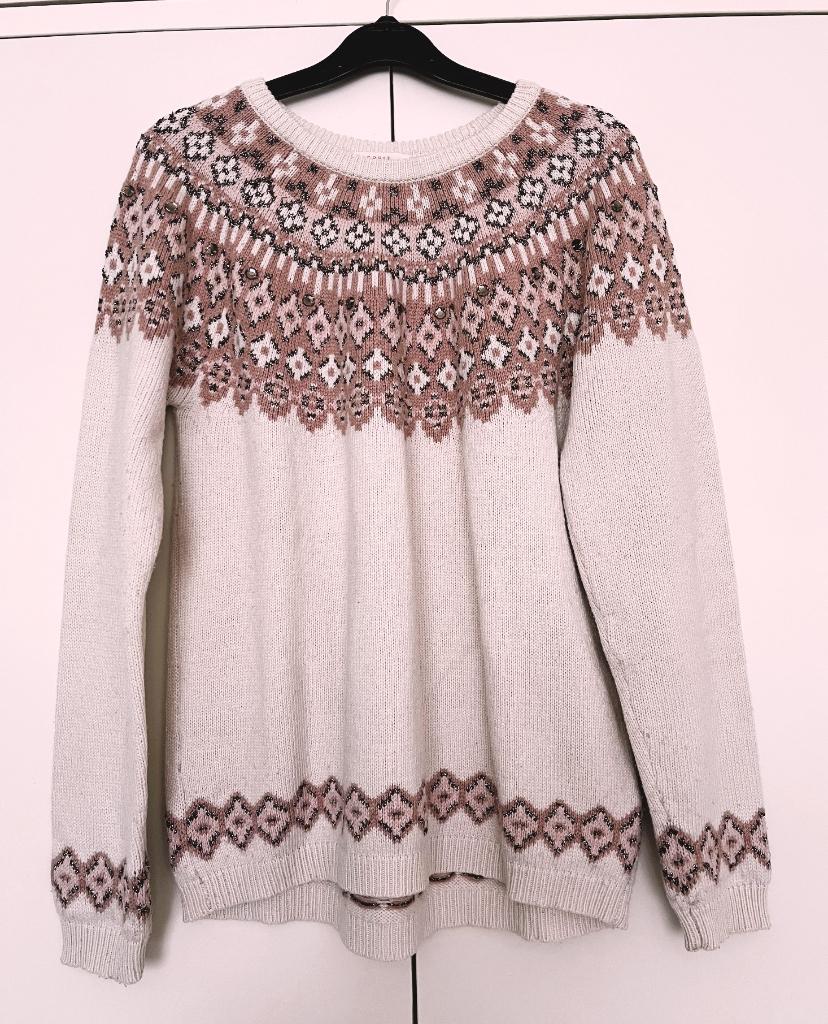 warme trui, Maat 38/40 (M), Verzenden, Beige, Gedragen