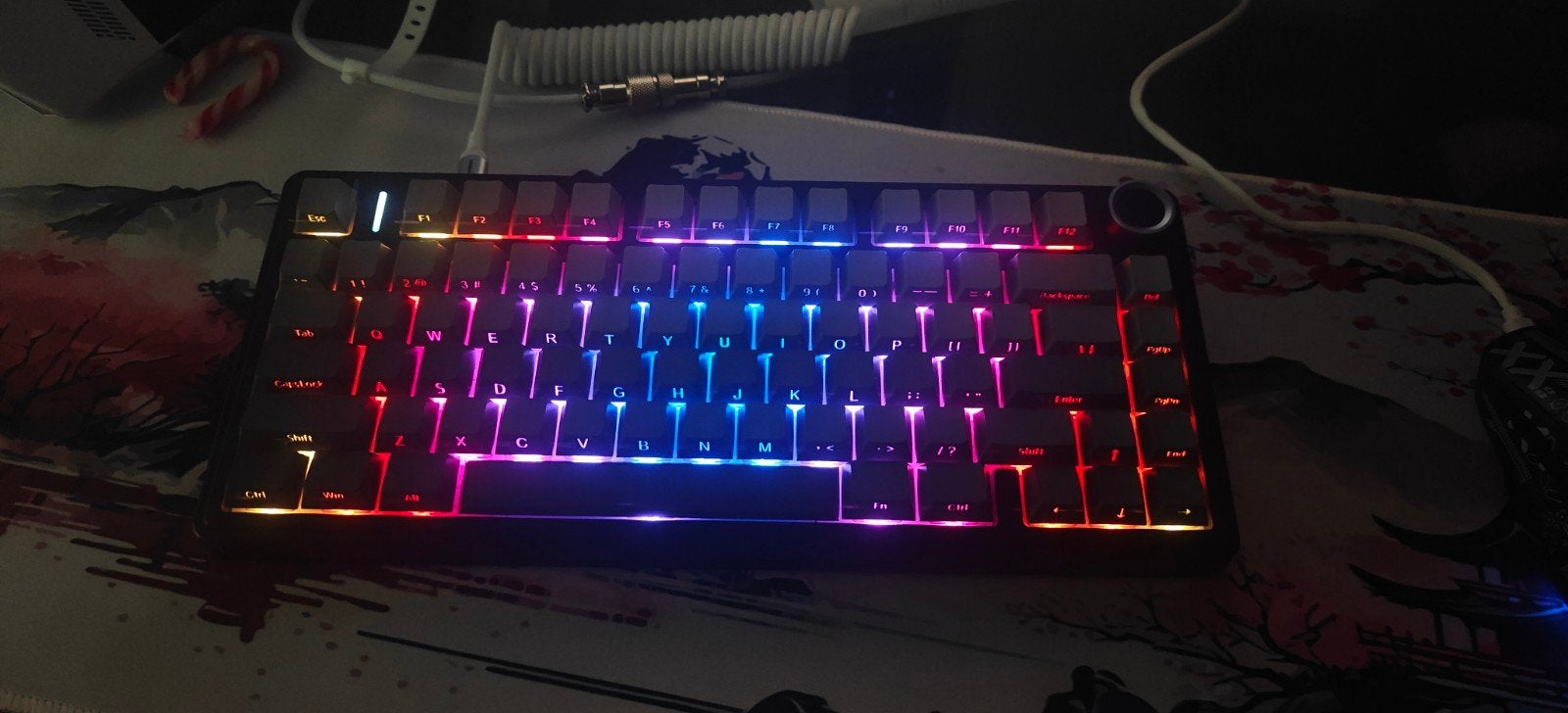Aula F75 Gaming Toetsenbord - RGB, Hot-swappable, Draadloos, Computers en Software, Toetsenborden, Ophalen, Hot-swappable, Zo goed als nieuw