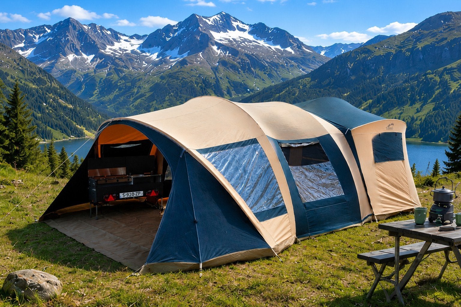 Cabanon Chamonix EPS De Luxe 2020 - Easy Pack en meer!, Caravans en Kamperen, Ophalen, Meer dan 6