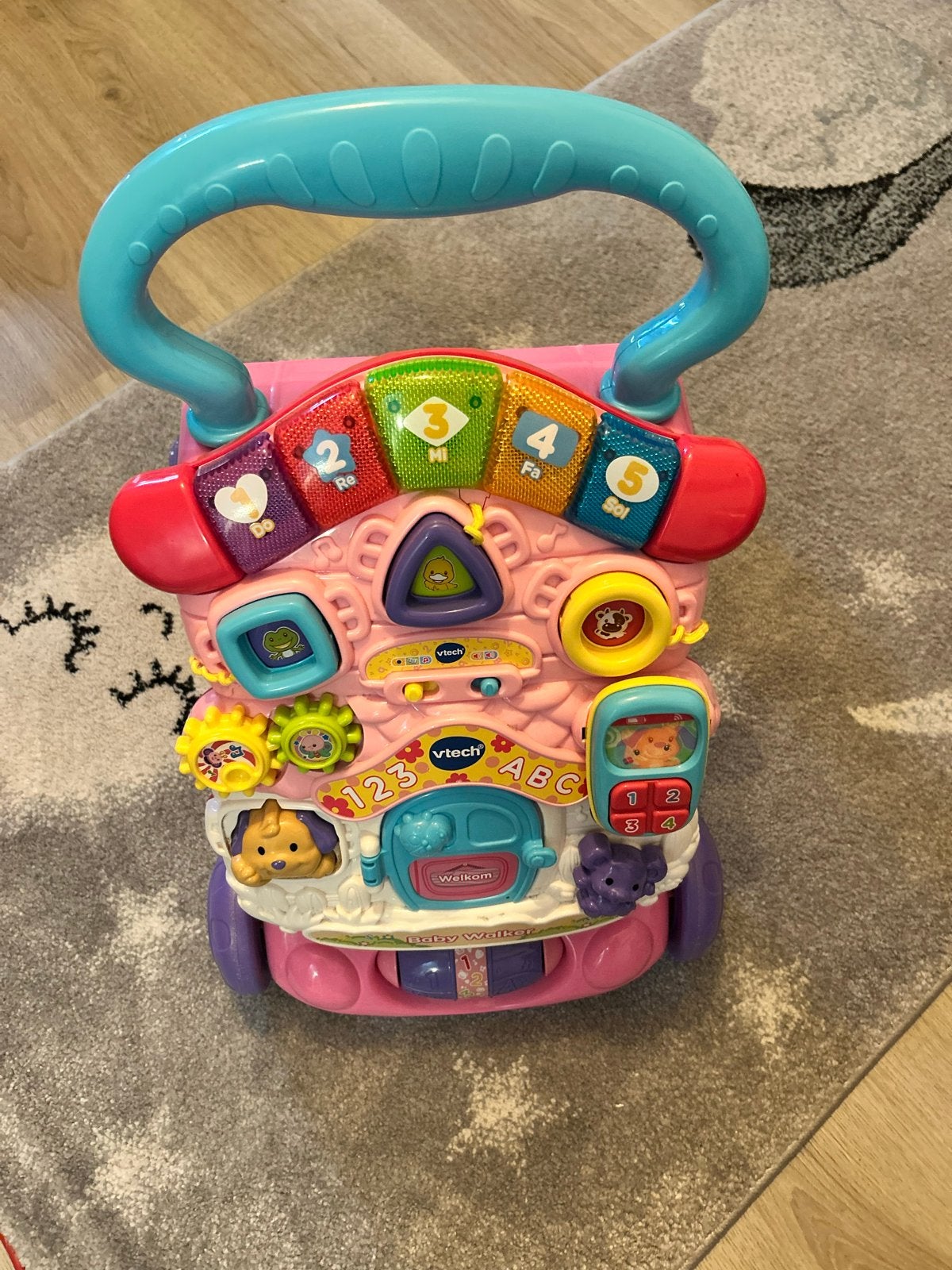 VTech Baby Walker Roze - Interactieve Loopwagen, Ophalen of Verzenden, Zo goed als nieuw, 6 maanden tot 2 jaar