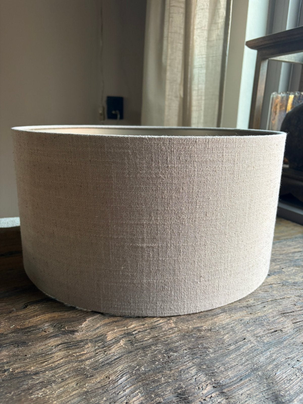 Naturel lampenkap 40 cm, Huis en Inrichting, Ophalen of Verzenden, Zo goed als nieuw