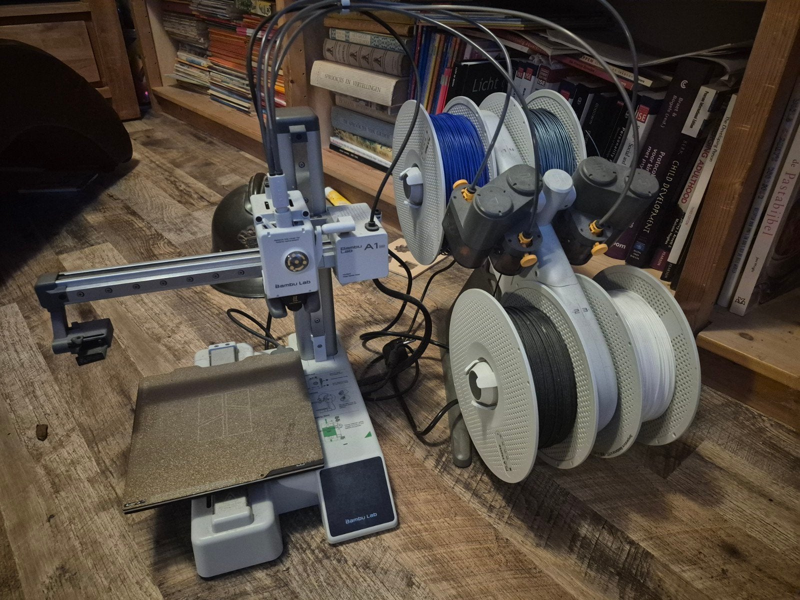 Bambu Lab A1 mini 3D-printer met AMS lite met 6 rollen filam, Ophalen