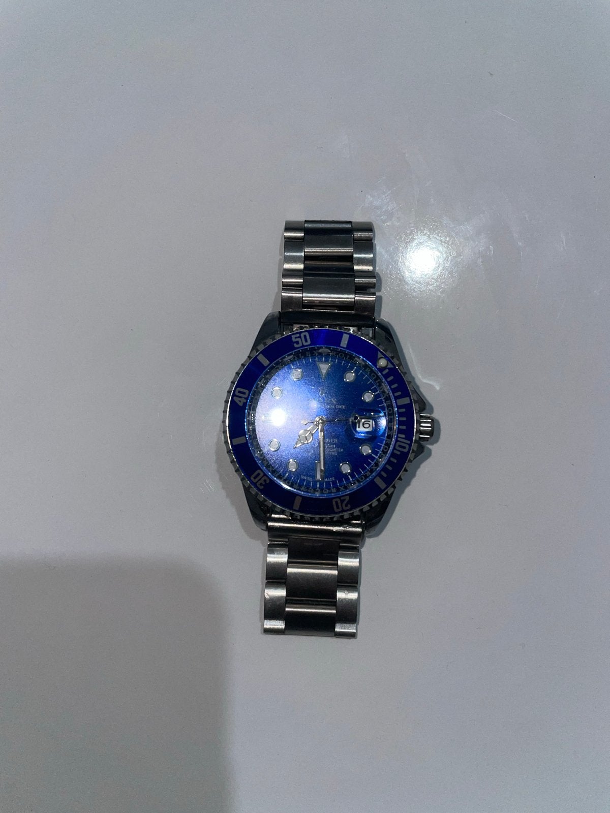 Nieuwe Blauwe Rolex Submariner - Topstaat!, Staal, Polshorloge, Nieuw, Ophalen of Verzenden