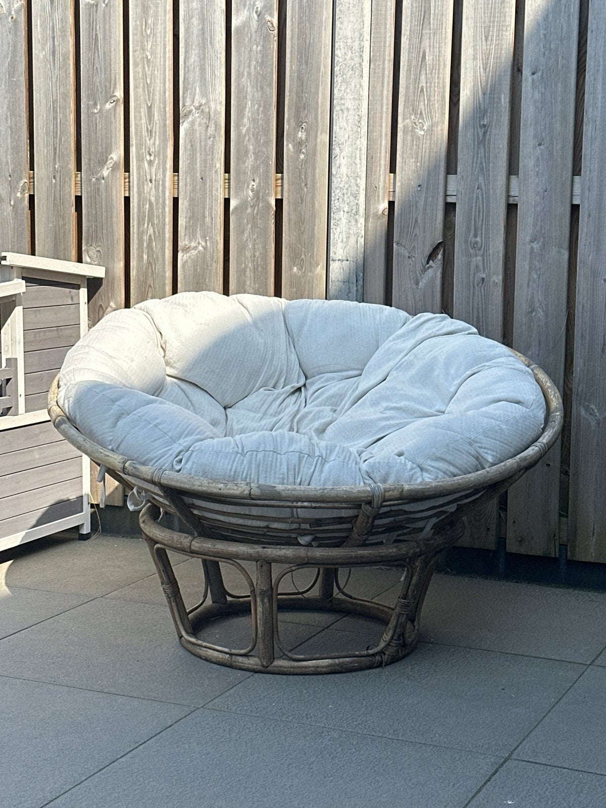 Comfortabele Papasan stoel met kussen, Ophalen, Gebruikt, Overige kleuren, Riet of Rotan