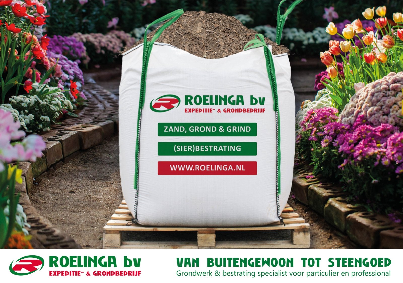 Big bags keurcompost 1 m3 - Roelinga Bv, Verzenden, Overige typen