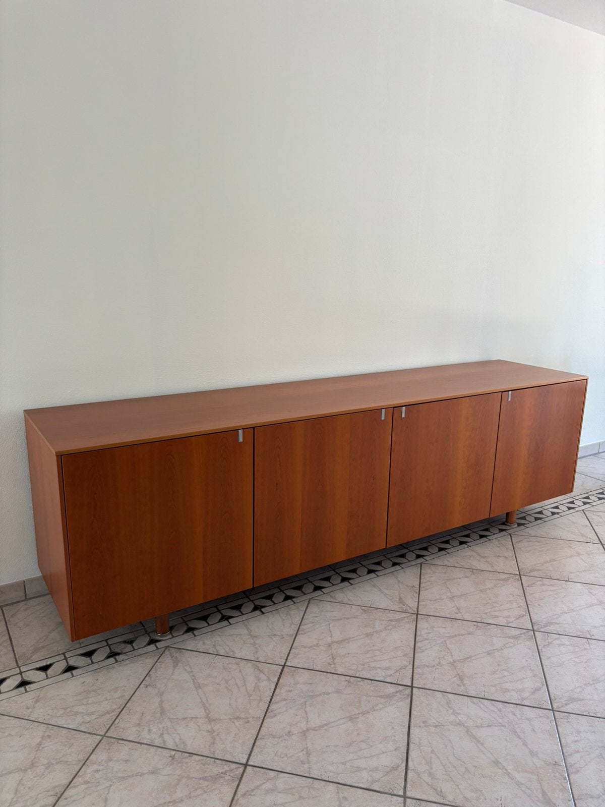 Mooie Kersenhouten Dressoir italiaans design van Poliform, Ophalen, Met plank(en), Zo goed als nieuw, 200 cm of meer
