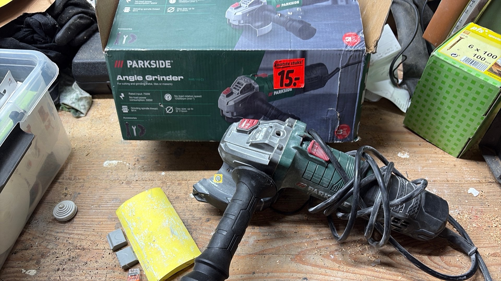 Haakse slijper 115mm zgan, Ophalen, Zo goed als nieuw, 700 tot 1000 watt, Haakse handslijpmachine