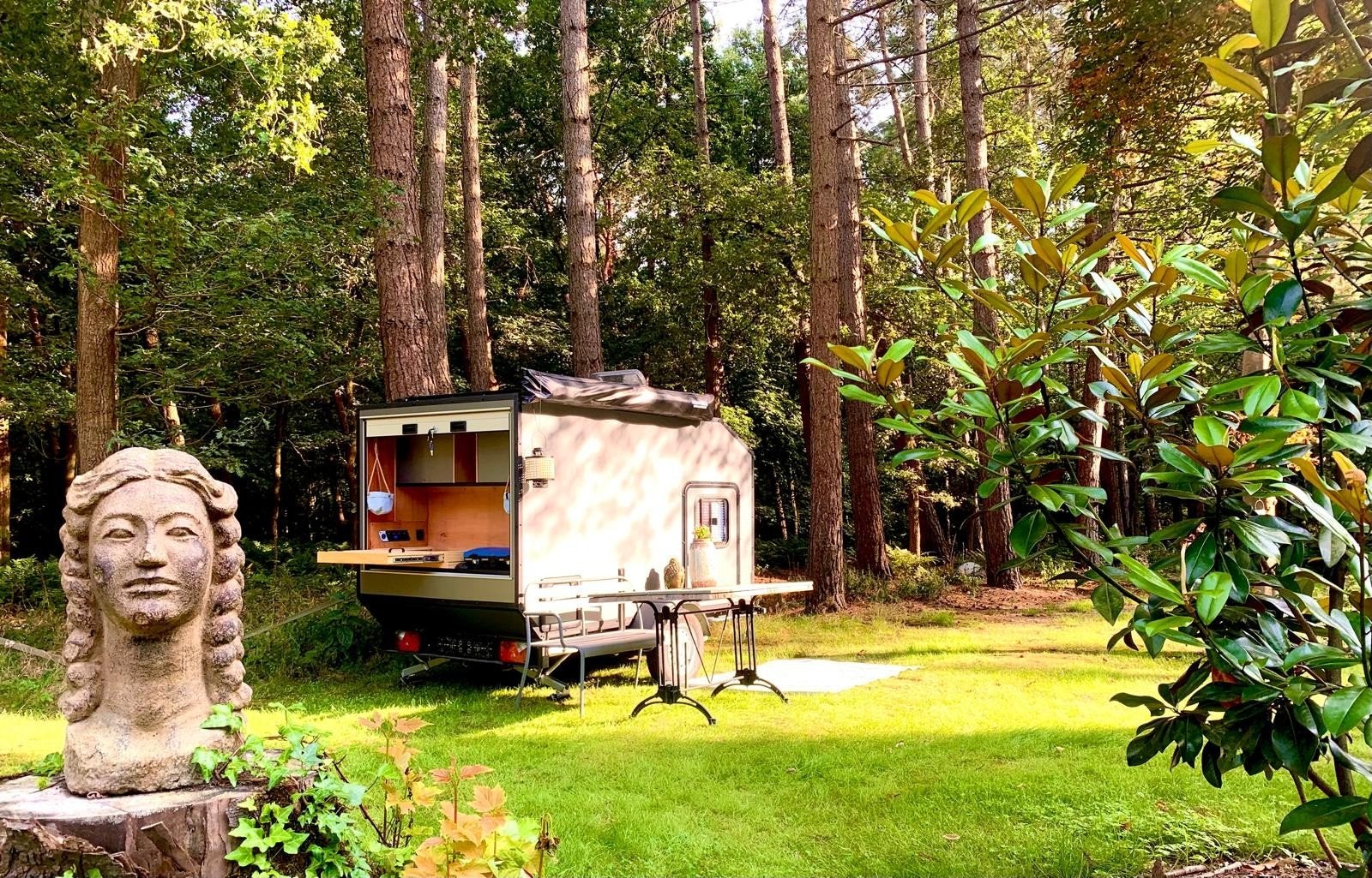High Tech Off Road Mini Caravan met Zonnepaneel Accu Luifel, Caravans en Kamperen, Overige merken, Tot en met 2, Bedrijf, 500 - 750 kg