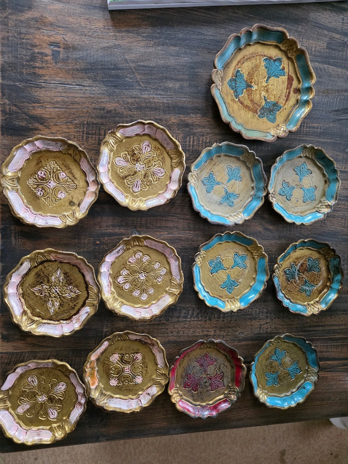 brocante Italiaanse onderzetters, Ophalen of Verzenden