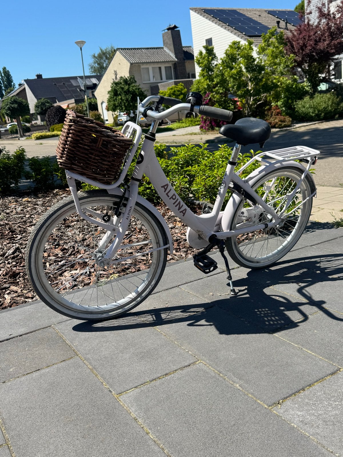 Alpina fiets 22 inch met mandje, Ophalen, Terugtraprem, 22 inch, Gebruikt