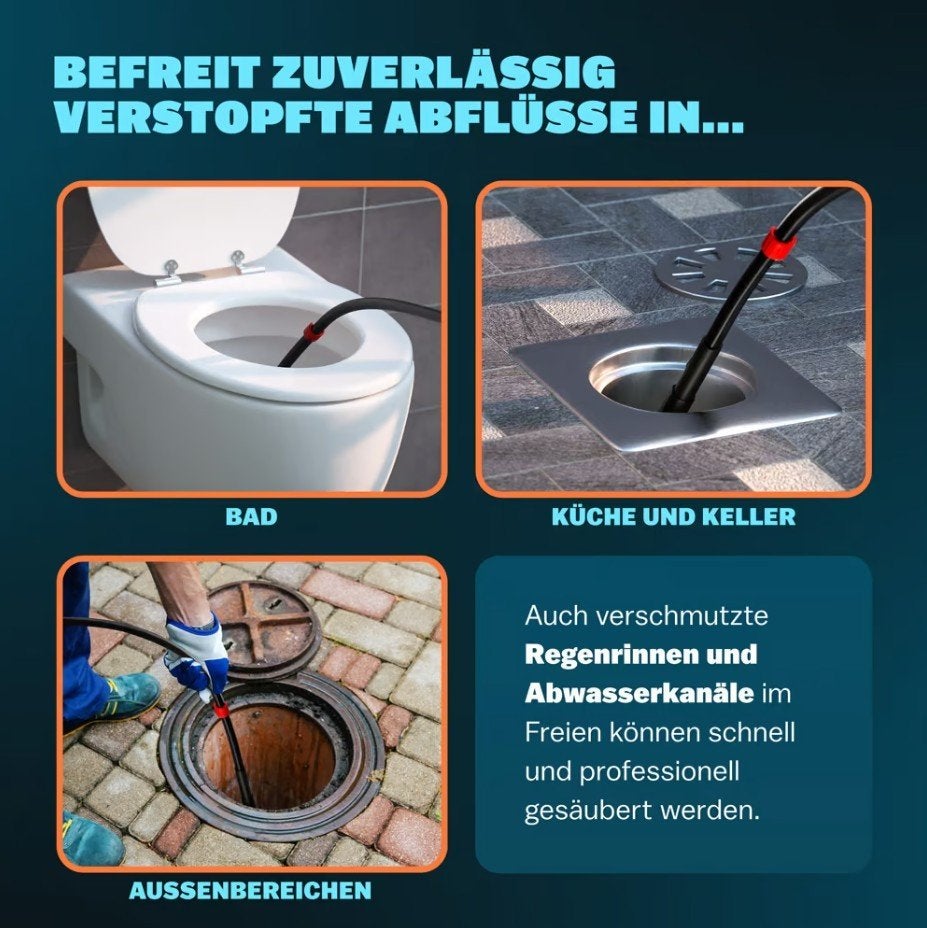 Rioolontstopper reinigingsslang buisreiniging GRATIS BEZORGD, Verzenden, Tuinslang, Nieuw, Nvt