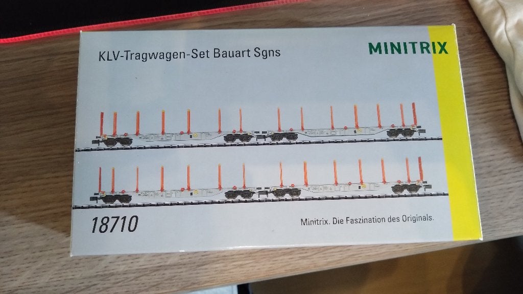 Minitrix 18710 - KLV Tragwagen Set, Hobby en Vrije tijd, Modeltreinen | N-Spoor, Nieuw, Wagon, Gelijkstroom, Trix, Analoog, Ophalen of Verzenden