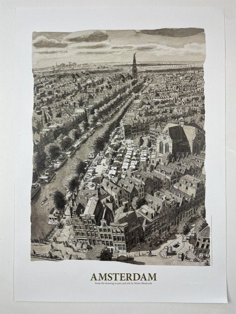 poster Stefan Bleekrode AMSTERDAM JORDAAN copyright 2025