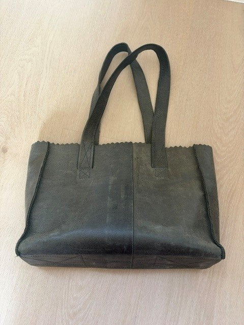MYOMY My Paper Bag Mini grijs leer | kleine shopper, Ophalen of Verzenden, Gebruikt, Grijs, Shopper