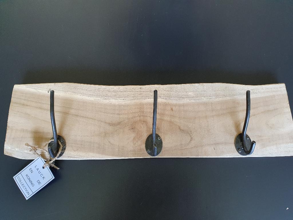 Kapstok hout met 3 haken . 55 cm, Huis en Inrichting, Woonaccessoires | Kapstokken, *, Nieuw, Ophalen of Verzenden, *