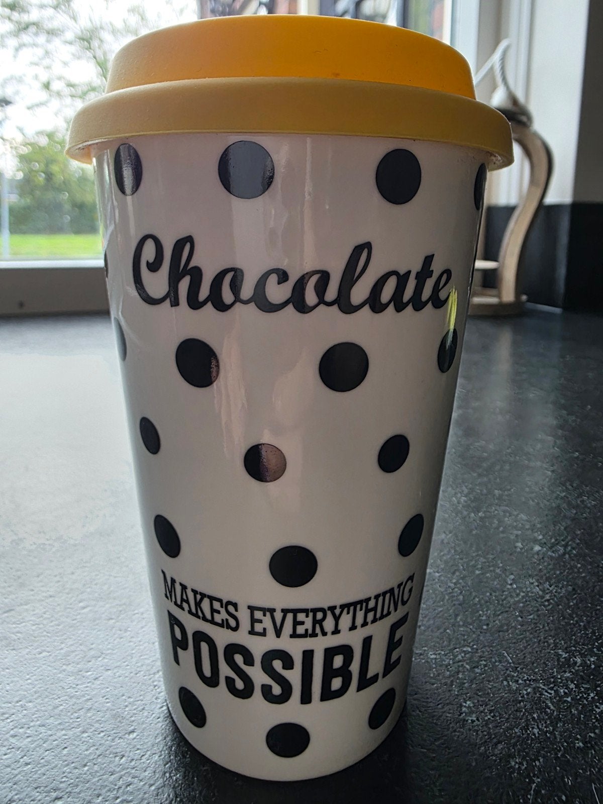 Reismok met Stippen en Tekst, Ophalen, Nieuw
