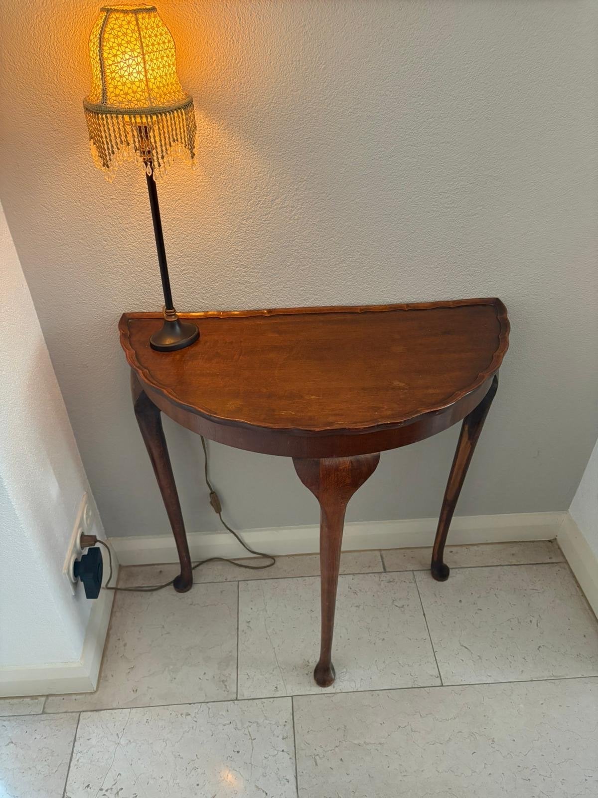 Antieke halfronde sidetable/wandtafel van hout, Antiek en Kunst, Ophalen