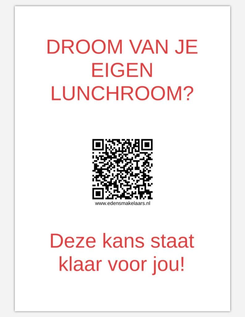 Droom van je eigen lunchroom in Dokkum, Ophalen, Zo goed als nieuw