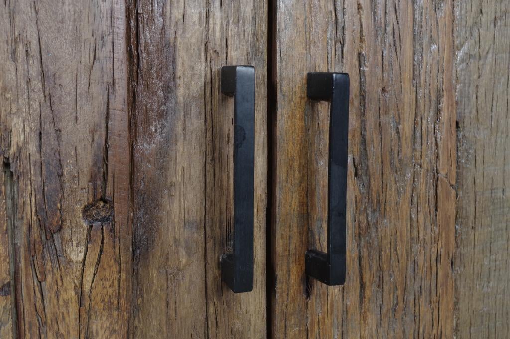Dressoir 160 cm massief oud hout 4 lade 3 deuren voorraad., Overige materialen, Verzenden, 150 tot 200 cm, Nieuw