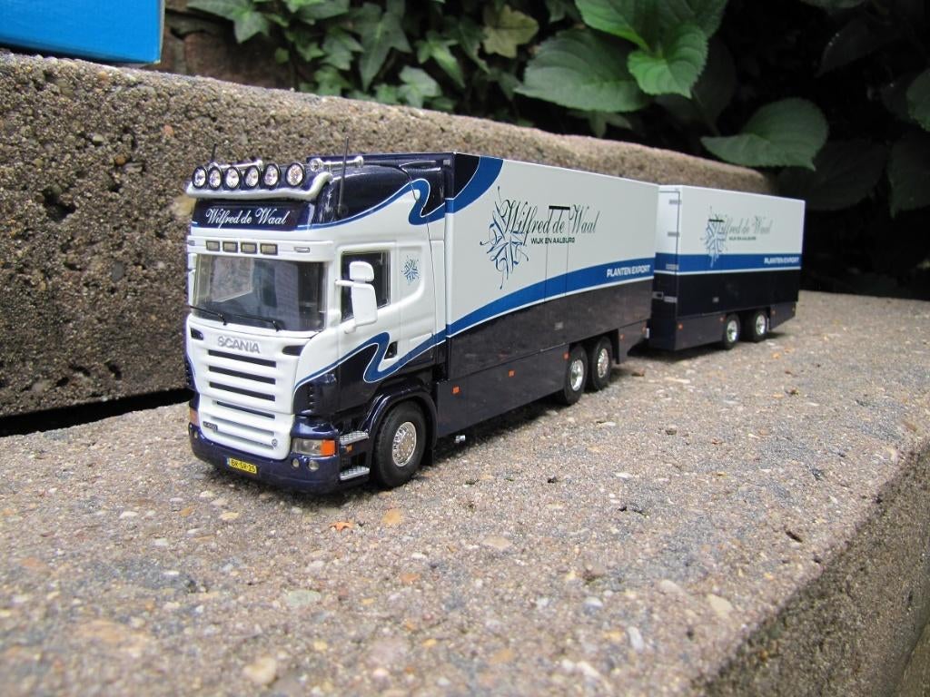 Tekno Scania R500 Wilfred de Waal Wijk en Aalburg., Hobby en Vrije tijd, Modelauto's | 1:50, Verzenden, Zo goed als nieuw, Bus of Vrachtwagen