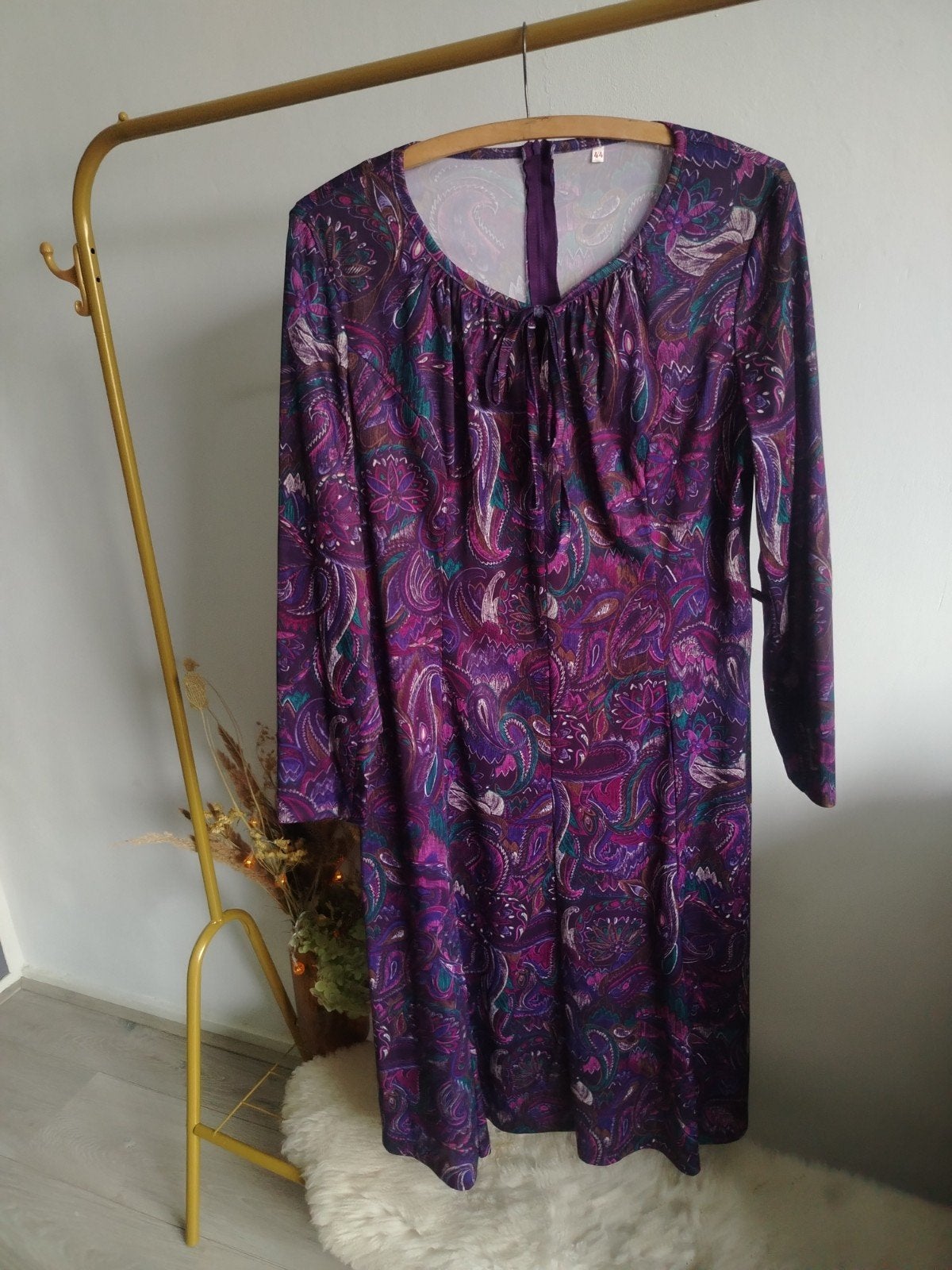 Prachtige Nieuwe Vintage Jurk met Paisley Print M, Kleding | Dames, Maat 38/40 (M), Meerkleurig, Nieuw, Ophalen of Verzenden