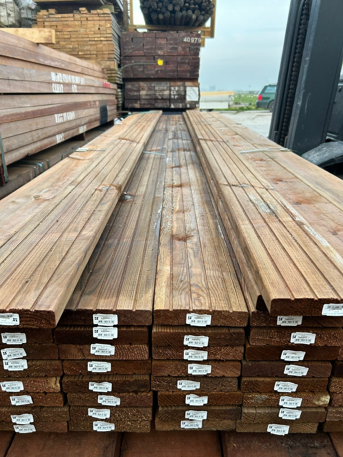 Nobifix vlonderplank 28x145 mm dekdeel, Tuin en Terras, D, Nieuw, Ophalen of Verzenden, D