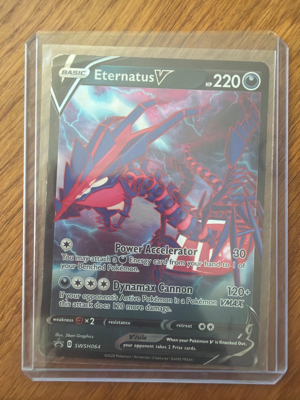 Pokémon Kaart Eternatus V SWSH064 - Zo goed als nieuw, Ophalen, Zo goed als nieuw, Losse kaart, Foil