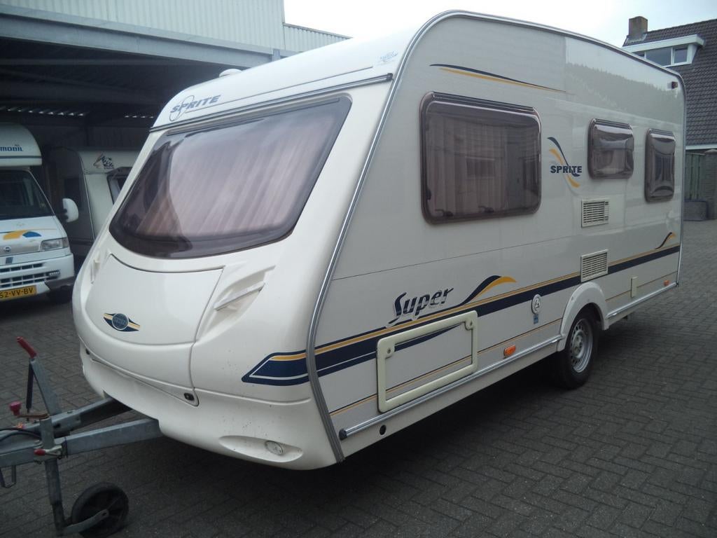 Sprite Super 450, Caravans en Kamperen, Frans bed, Treinzit, Particulier, 4 tot 5 meter