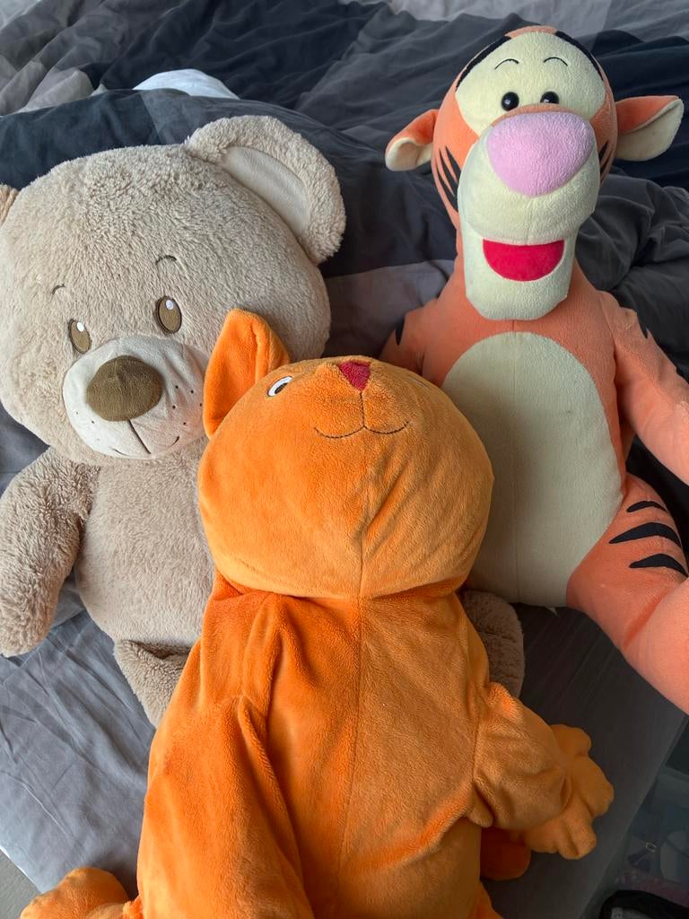 Knuffels: Teigetje, Beer en Dikke Dik, Gebruikt, Overige merken, Overige karakters, Ophalen of Verzenden
