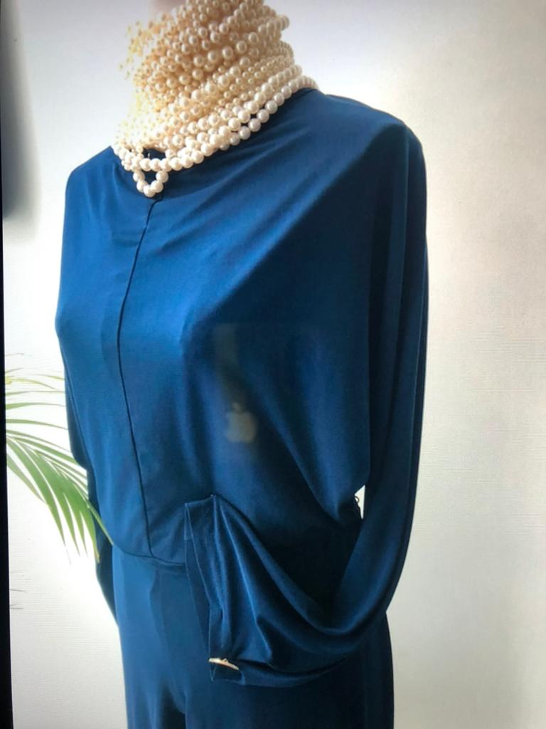 Nieuw Caroline Biss jumpsuit blauw travelstof 40 42 l xl, Verzenden, Nieuw, Maat 42/44 (L), Blauw