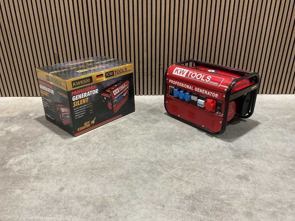 KW Tools KW8500 Stroomgenerator Nieuw‼️, Ophalen, Elektrisch startend, Benzine, Nieuw